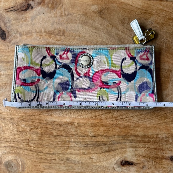 Coach Ultra Slim Pouch and Compact Mirror | Multi-Color and Orange | OS - Picture 5 of 7